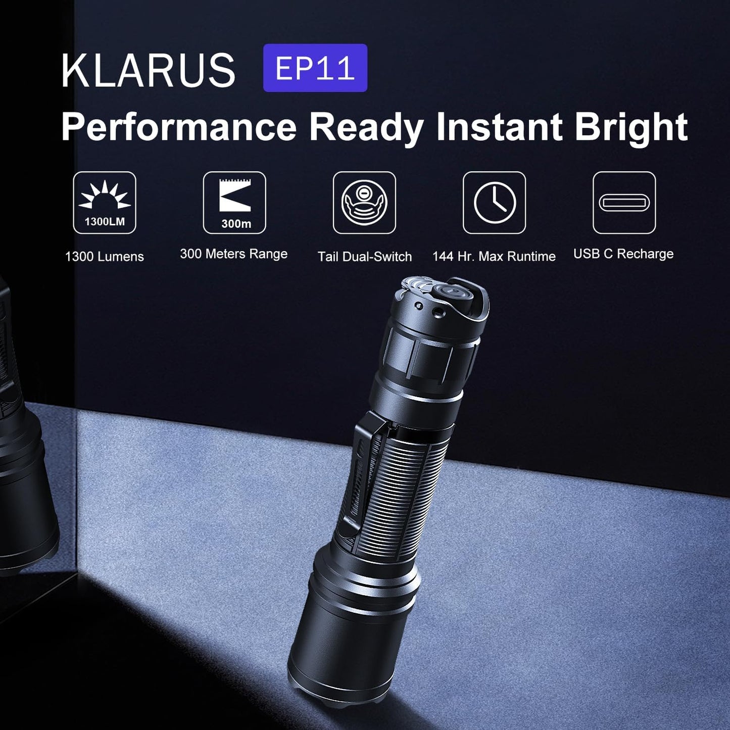 Linterna para Policía Klarus XT11R 1300 LÚMENES