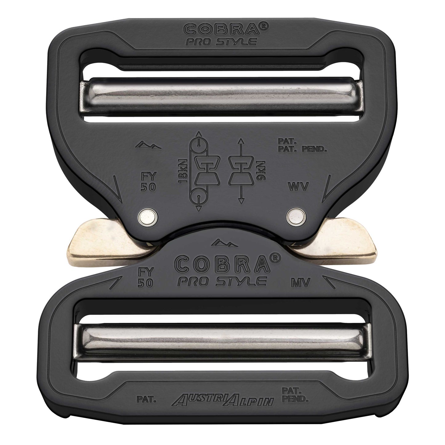 Hebilla COBRA Pro ajustable 50mm negra